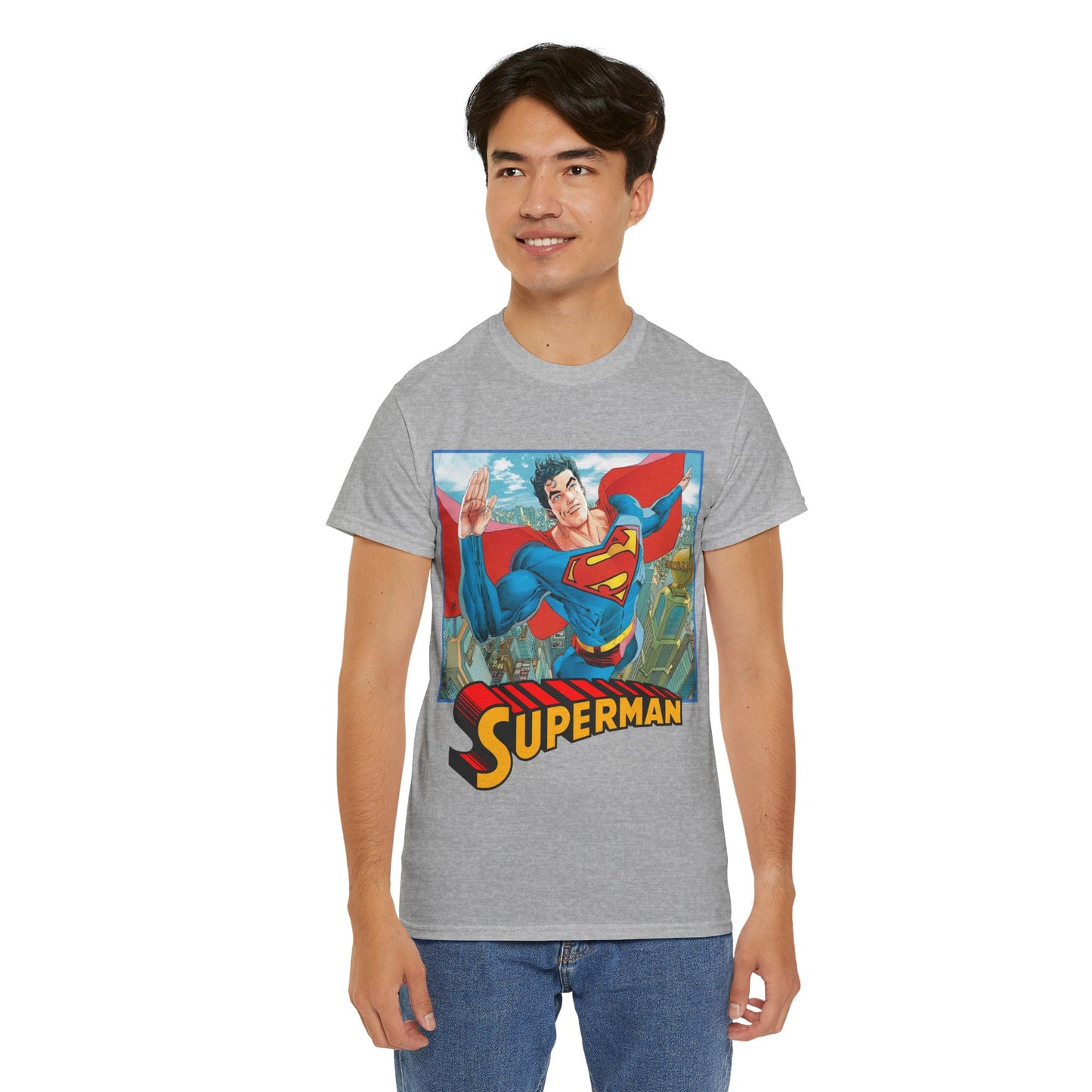 Superman T-Shirt - Guillem March Art - Variant Connecting Cover Art - Flying Over Metropolis - DC Comics All-In