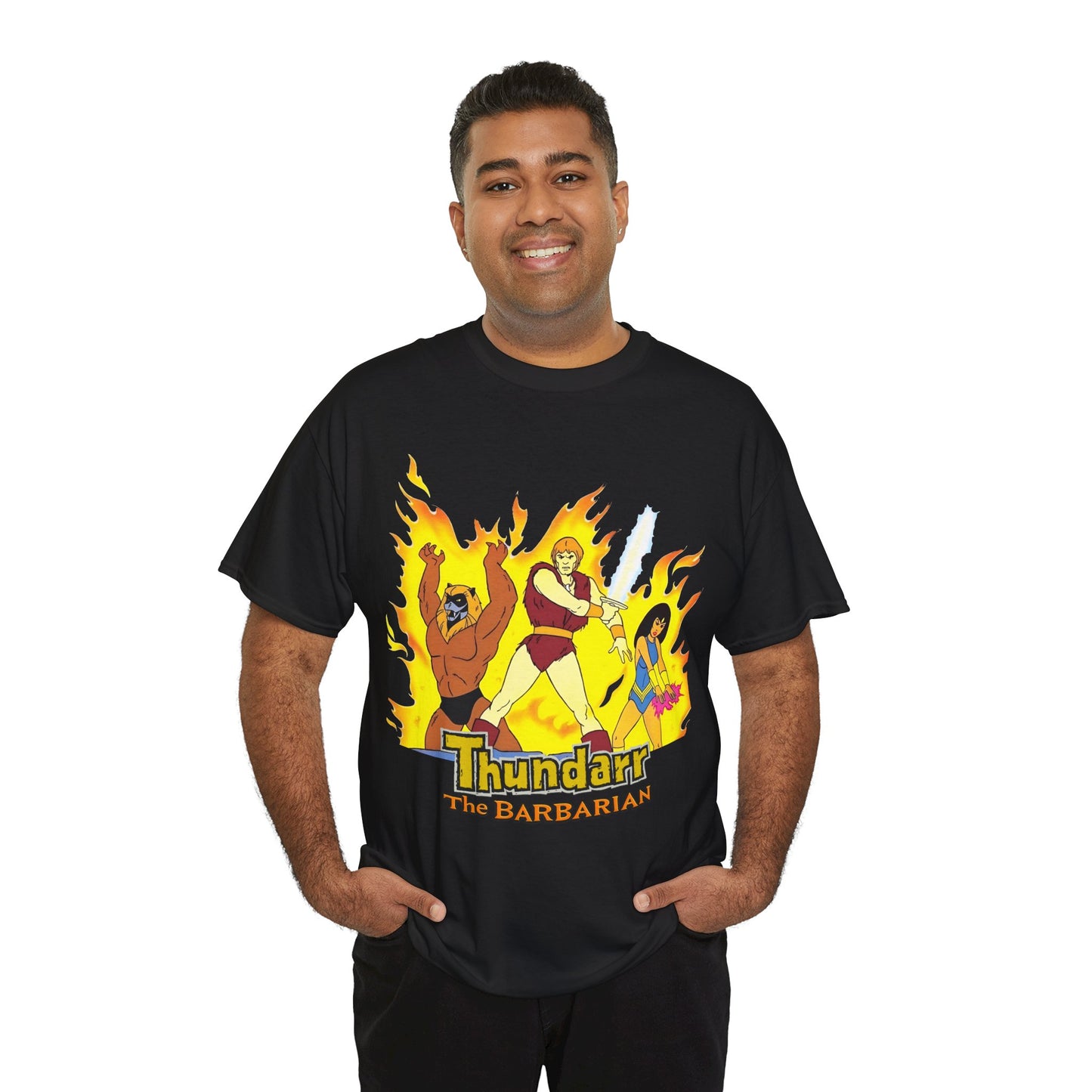 Thundarr the Barbarian T-Shirt - Princess Ariel, Ookla the Mok - Ruby-Spears Saturday Morning Cartoon - 1980s