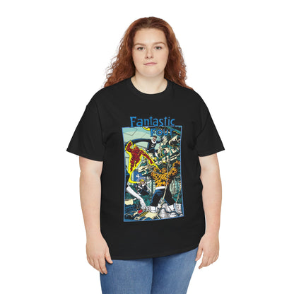 Fantastic Four T-Shirt - George Perez Art - Reed Richards, Invisible Woman, Human Torch, The Thing - Marvel Comics