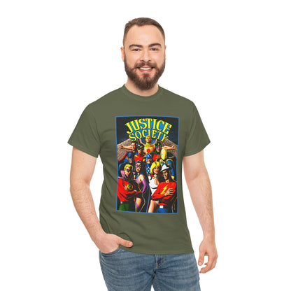 Justice Society T-Shirt - Brian Bolland Art - Dr. Fate, Huntress, Power Girl, Green Lantern, Hawkman, Wildcat - DC Comics - JSA