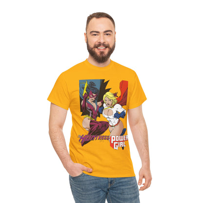 Huntress & Power Girl T-Shirt - Ed Benes Art - Justice Society, JSA, Earth 2 - DC Comics Bronze Age, Pre-Crisis Heroes