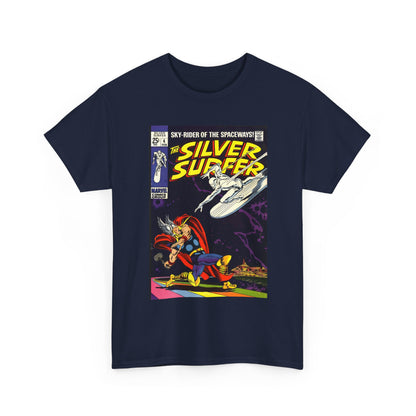 Silver Surfer #4 T-Shirt - Vs Thor - Marvel Comics