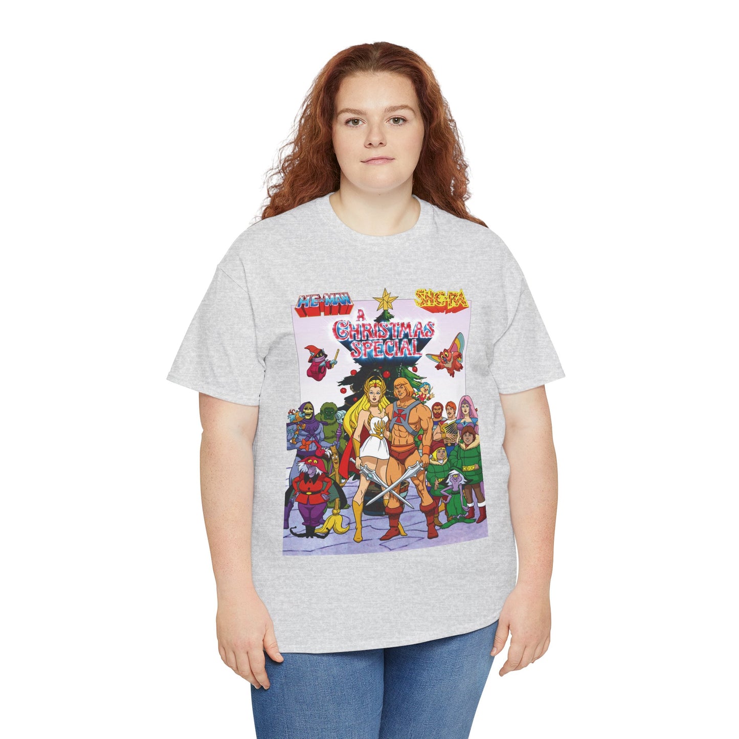 He-Man & She-Ra Christmas Special T-Shirt - MOTU & POP - Upcoming Masters of the Universe 2026 Movie - Filamation Art