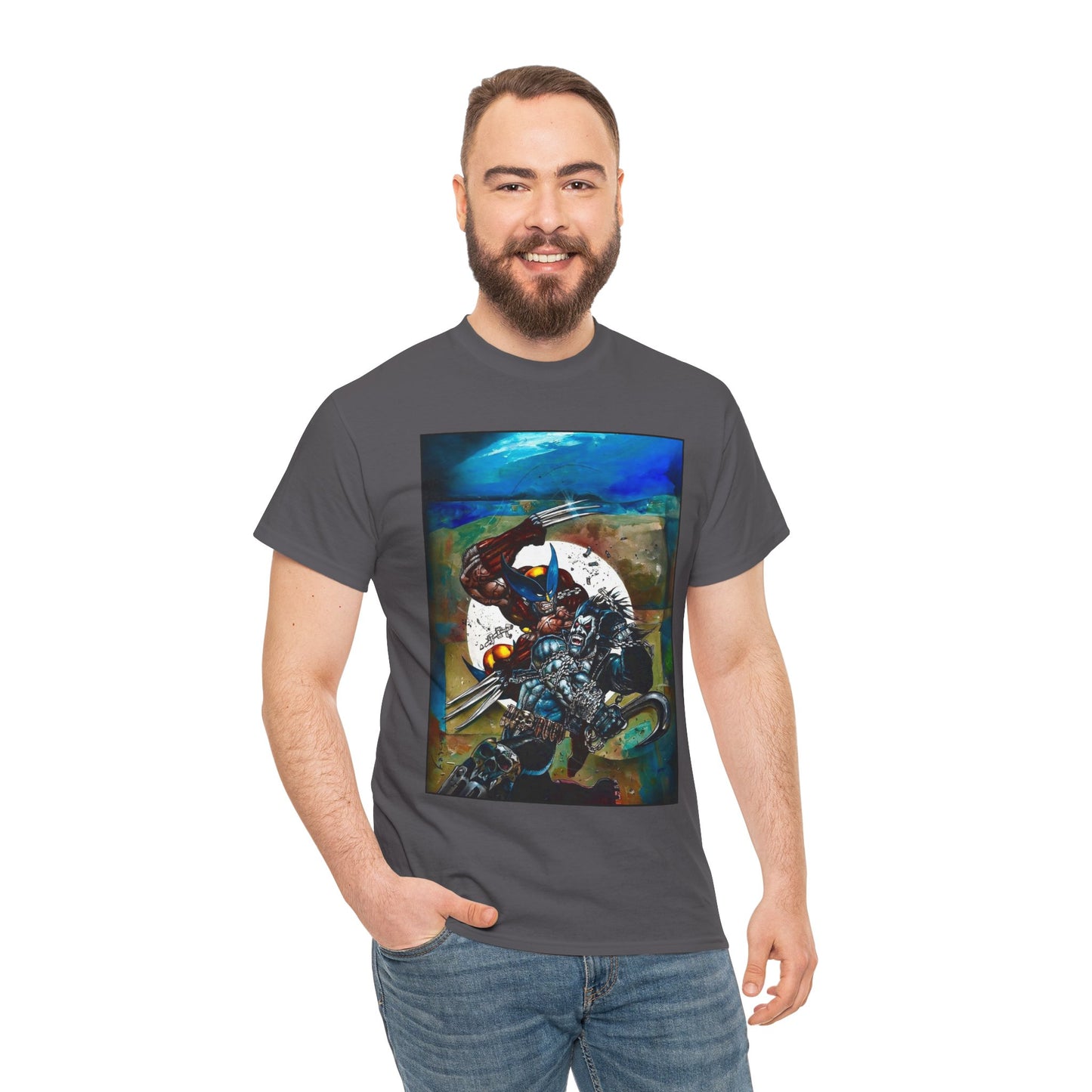 Lobo/Wolverine T-Shirt - Simon Bisley Art - DC/Marvel Comics