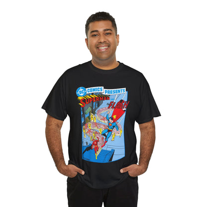 Superman & Flash T-Shirt - George Perez Art - DC Comics Presents #38 Cover Art - Bronze Age Classic