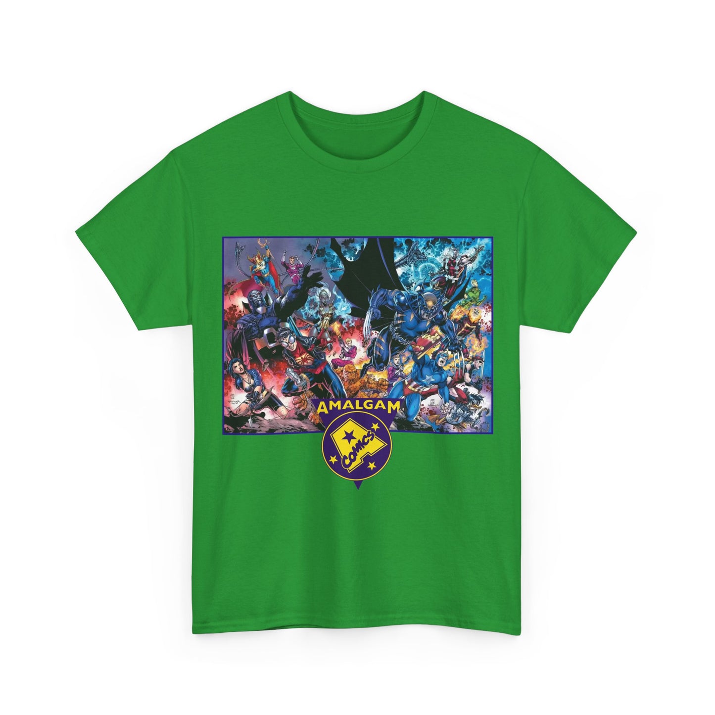 Amalgam T-Shirt - DC Vs Marvel Comics - 1990s - Jim Lee Art - Dark Claw, Amazon, Super Soldier, Spiderboy, Speed Demon