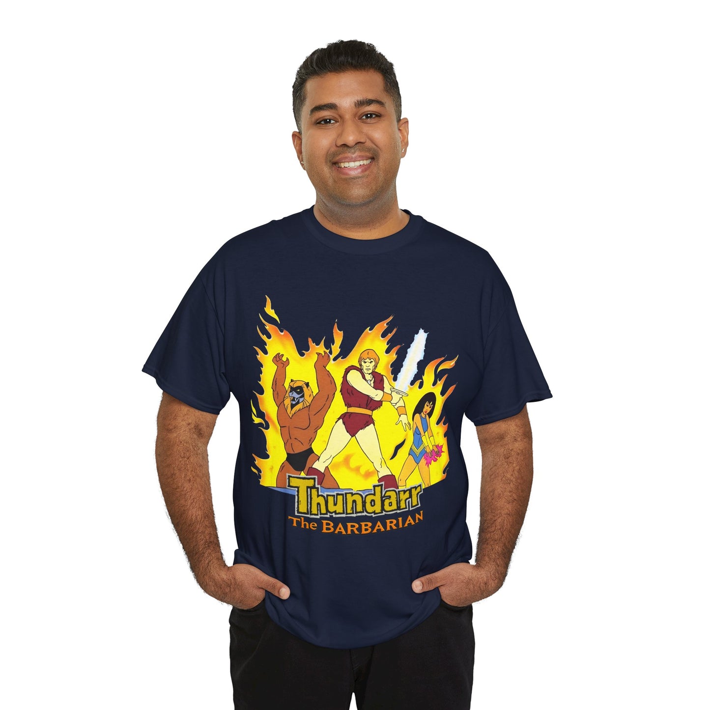 Thundarr the Barbarian T-Shirt - Princess Ariel, Ookla the Mok - Ruby-Spears Saturday Morning Cartoon - 1980s