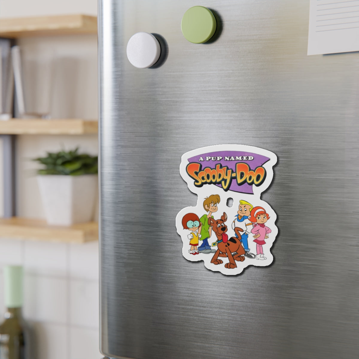 A Pup Named Scooby-Doo Die-Cut Magnet - Shaggy, Fred, Daphne, Velma - Mystery, Inc - Hanna-Barbera Cartoon - 3", 4", 5", 6"
