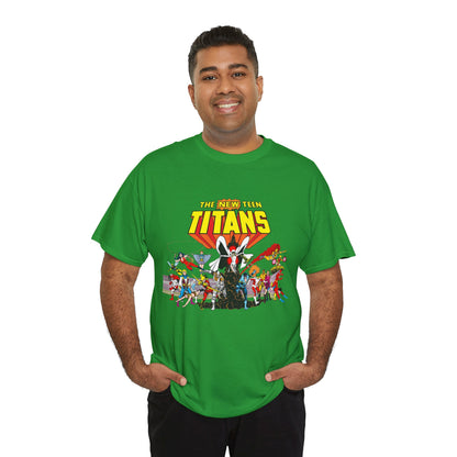 New Teen Titans T-Shirt - George Perez Art - Nightwing, Starfire, Cyborg, Speedy, Bumblebee, Hawk, Dove, Speedy, Wonder Girl, Terra, Lilith - DC Comics