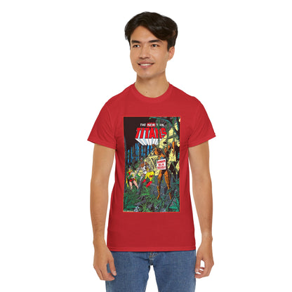New Teen Titans T-Shirt - George Perez Art - Robin, Cyborg, Kid Flash, Robotman - DC Comics