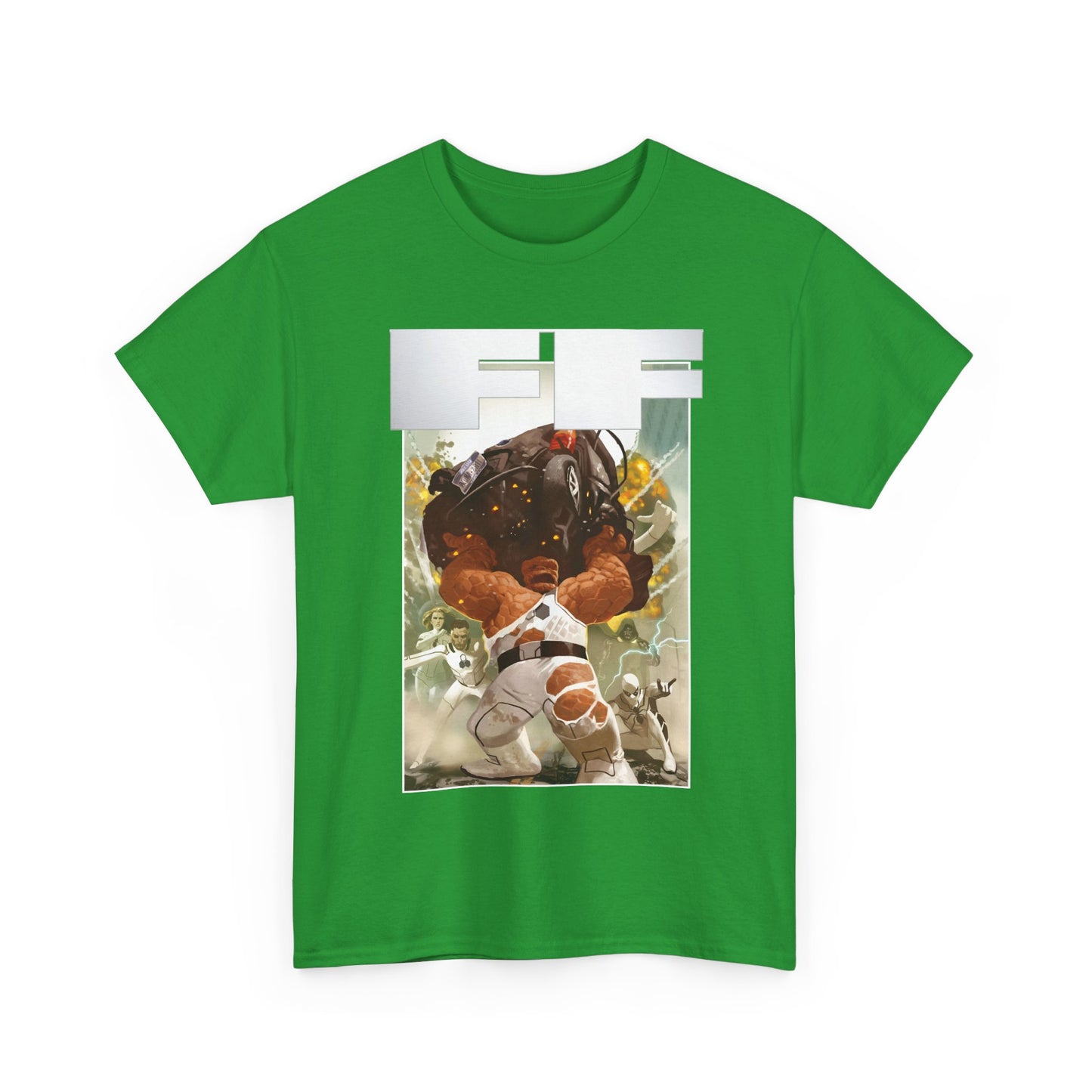FF T-Shirt - Daniel Acuna Art - Fantastic Four - Mr. Fantastic, Invisible Woman, Thing, Spider-Man - Marvel Comics