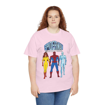 Spider-Man & His Amazing Friends T-Shirt - Spidey, Firestar, Iceman - Popular 1980s Marvel TV Cartoon - Marvel Comics