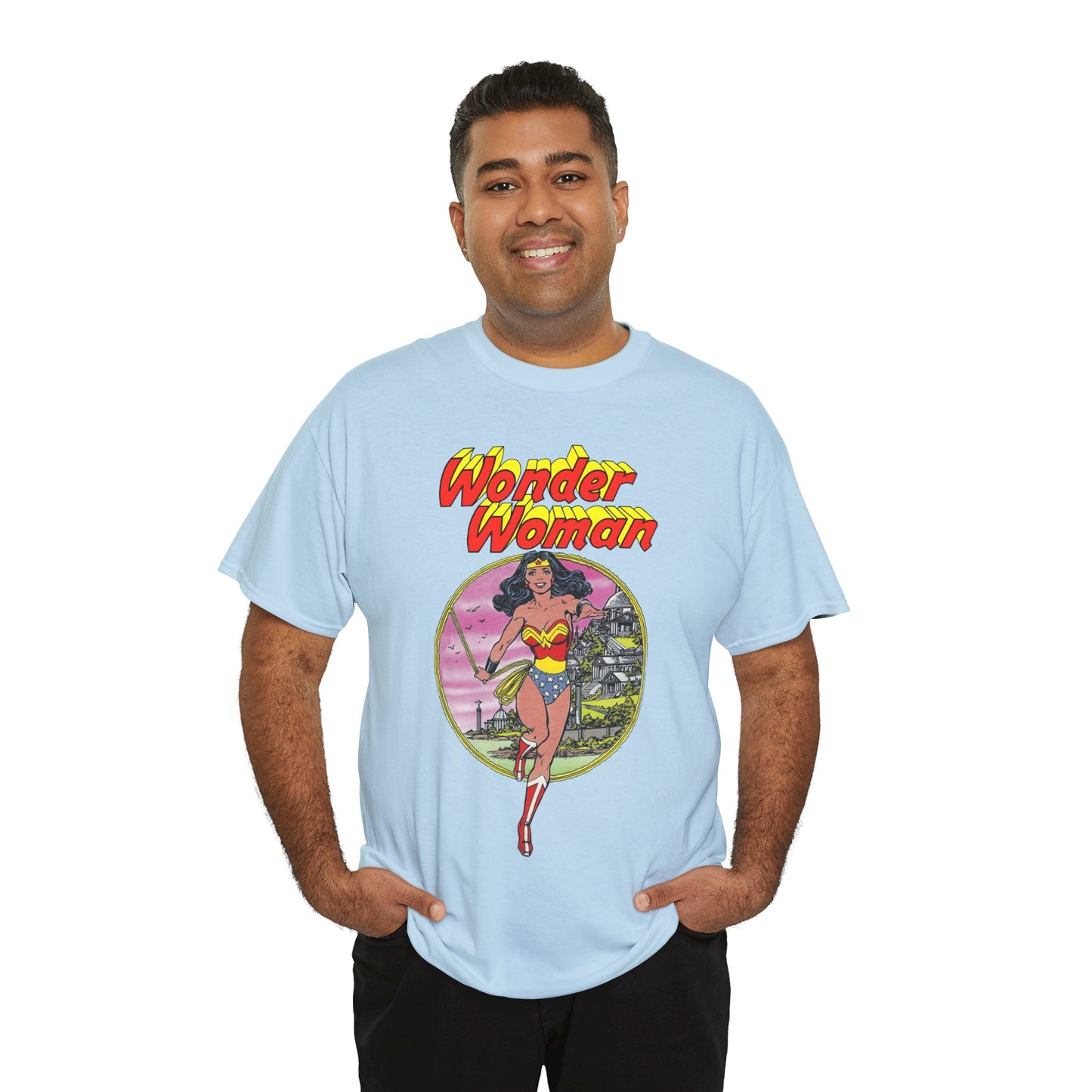 Wonder Woman T-Shirt - George Perez Art - Justice League 1980s Postcard Set - JLA Member - Diana from Themyscira - DC Comics