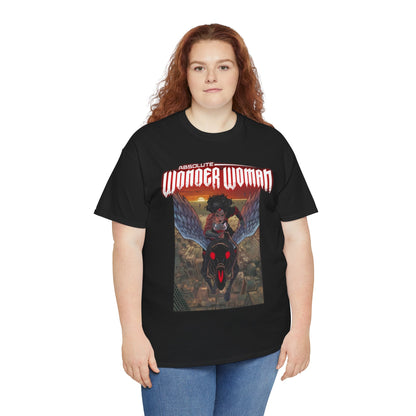 Absolute Wonder Woman T-Shirt - Hayden Sherman Art - DC Comics All-In - Raised in Hell by Circe - Riding Pegasus