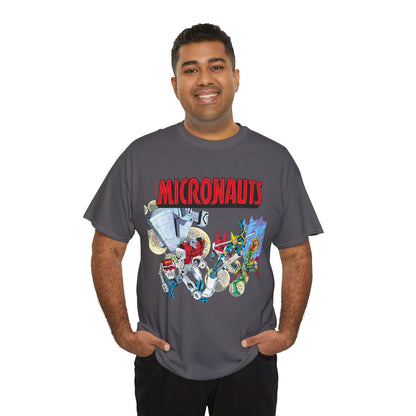 Micronauts T-Shirt - Jackson Guice Art - Arcturus Rann, Biotron, Marionette, Acroyear, Bug - Marvel Comics