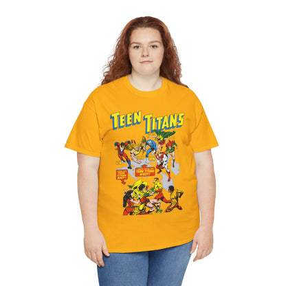 Teen Titans T-Shirt - Rick Buckler Art - Titans West, Lilith, Hawk & Dove, Beast Boy, Golden Eagle - DC Comics