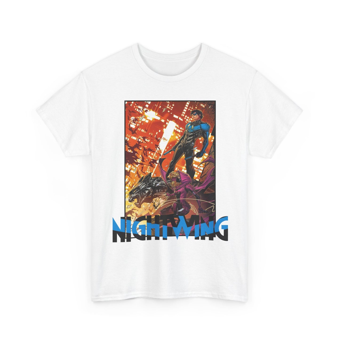 Nightwing & Spoiler T-Shirt - Jonboy Meyers Art - Gotham City & Bludhaven - DC Comics