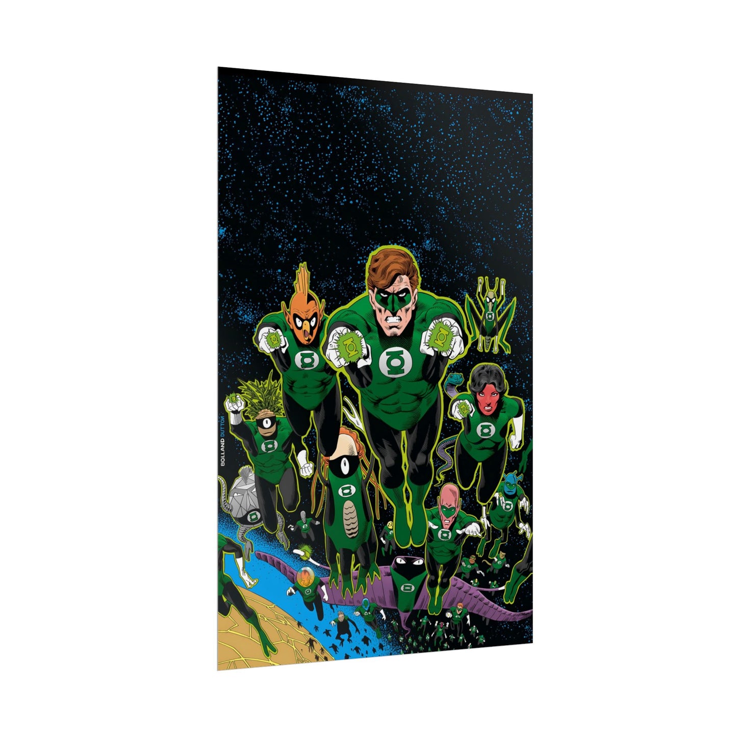 Green Lantern Corps Rolled Poster - Brian Bolland Art - Hal Jordan - DC Comics - Multiple Sizes Up to 24"x36"