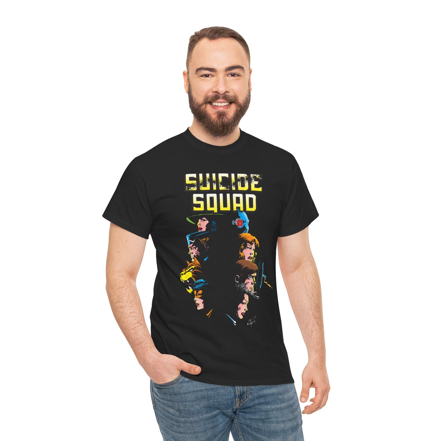Suicide Squad T-Shirt - Howard Chaykin Art - Deadshot, Enchantress, Bronze Tiger, Captain Boomerang - DC Comics