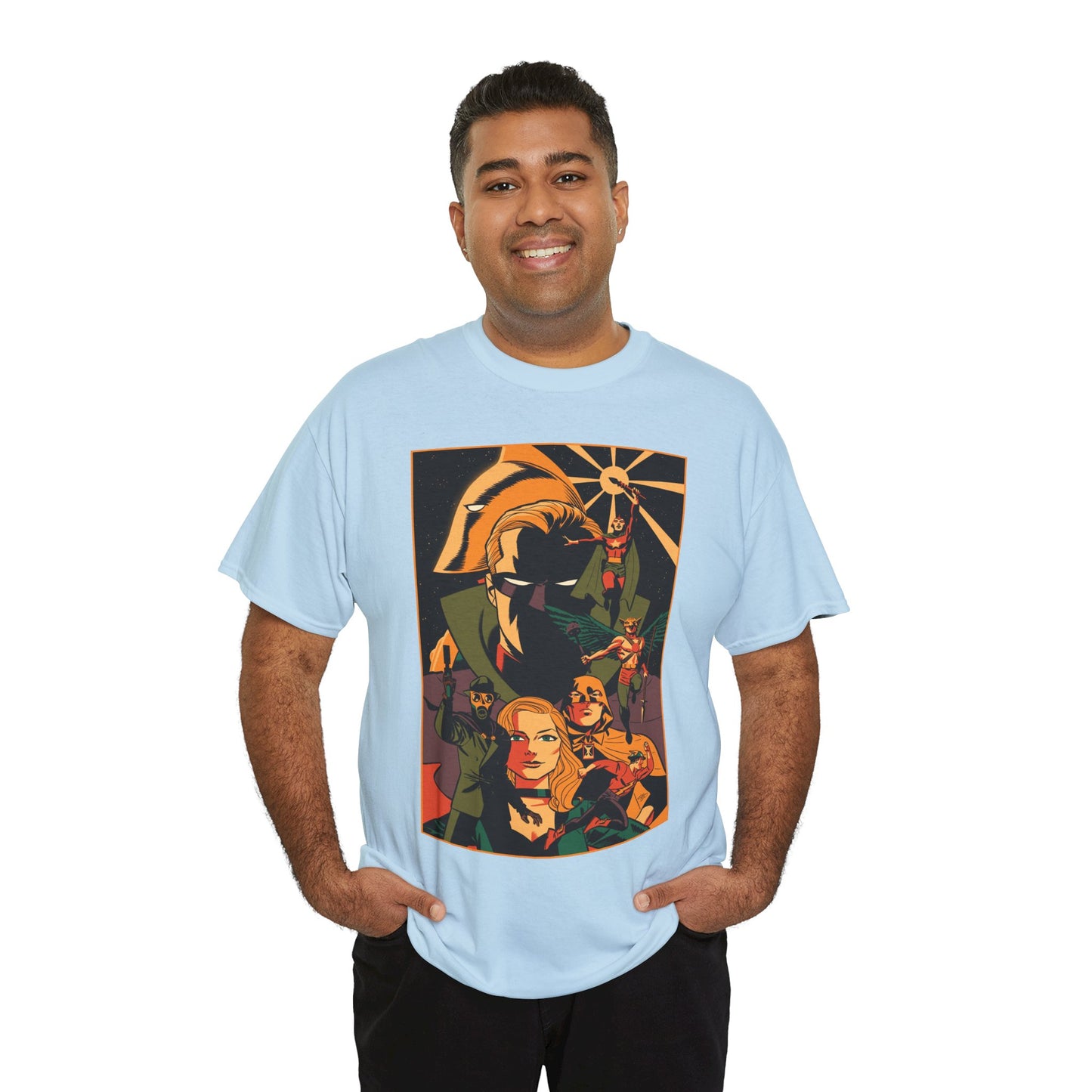 Justice Society T-Shirt - Michael Cho Art - New History of the DC Universe Cover - Black Canary, Starman, Hourman, Sandman - DC Comics