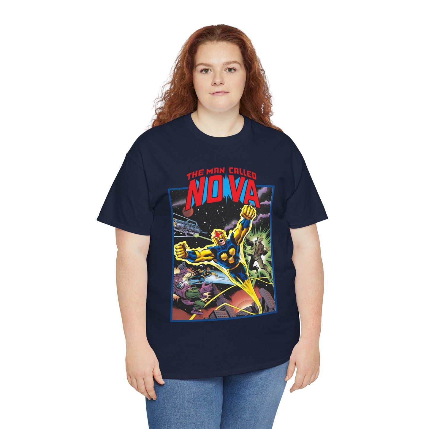 The Man Called Nova T-Shirt - Marvel Comics - Richard Rider - 1970s Comic Series Art - Cosmic Superhero