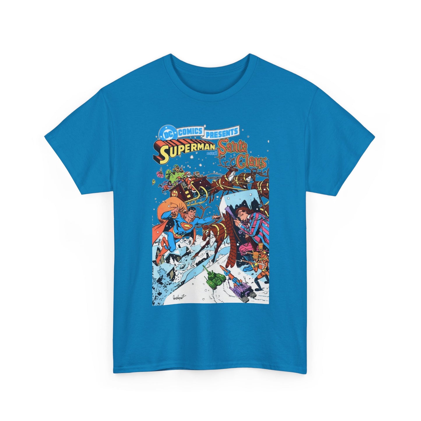 Superman & Santa Claus T-Shirt - José Luis García-López Art - DC Comics Presents #67 - Vs. Toyman