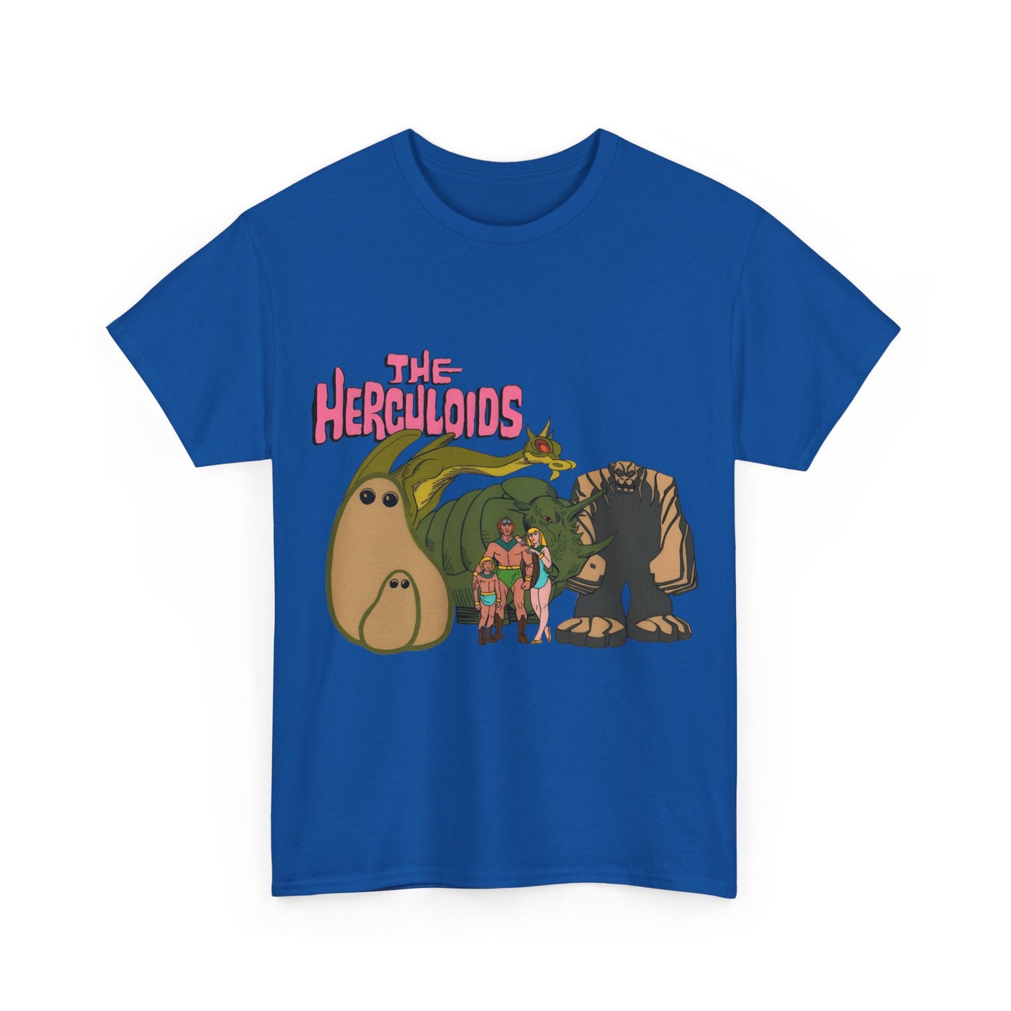 Herculoids T-Shirt - Popular 1960s Hanna-Barbera Cartoon - Zandor, Tara, Dorno, Gloop & Gleep - Amzot - Alex Toth Designs