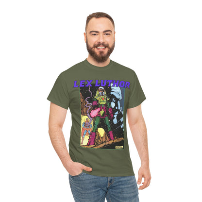Lex Luthor T-Shirt - George Perez Art - 1980s DC Comics - Action Comics Armor - Inspiration for Super Powers Figure - Superman Enemy