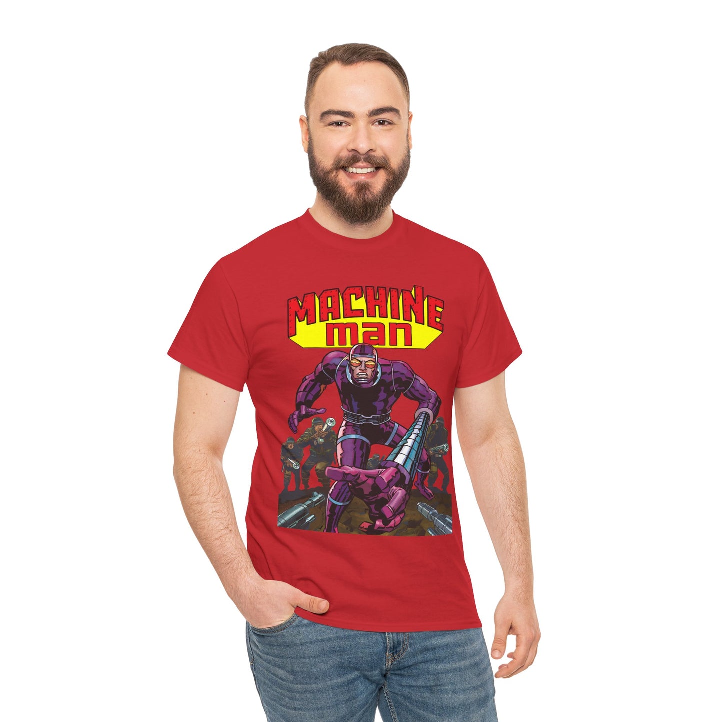 Machine Man T-Shirt - Jack Kirby Creation - Popular 1970s Hero - Marvel Comics
