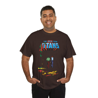 New Teen Titans T-Shirt - George Perez Art - Robin, Kid Flash Quitting - #39 Cover - DC Comics