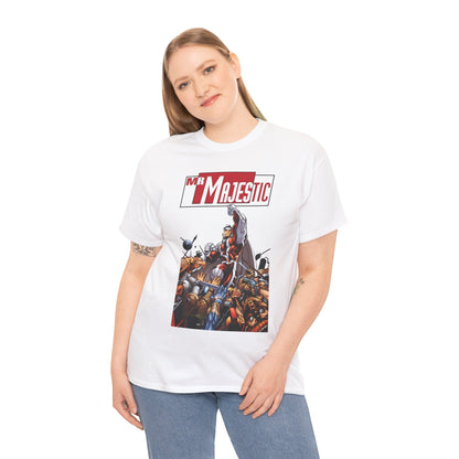 Mr. Majestic T-Shirt - Ed McGuiness Art - Flying Above His Attackers - DC/Wildstorm Comics