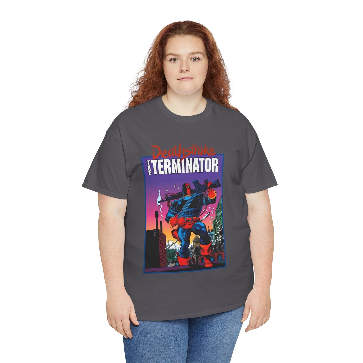 Deathstroke The Terminator T-Shirt - Mike Zeck Art - New Teen Titans Foe & Mercenary - Slade Wilson, Father of Jericho and Ravager - DC Comics - #1 Cover