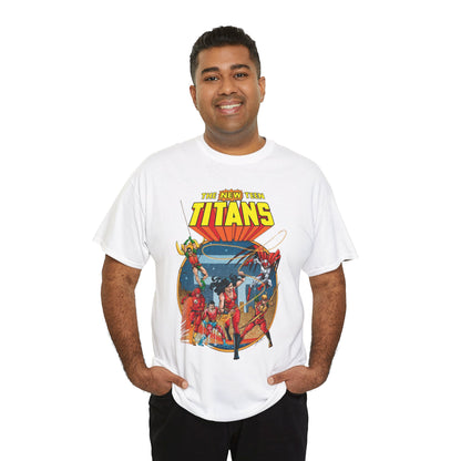 New Teen Titans T-Shirt - George Perez Art - Wonder Girl, Flash, Robin, Speedy, Aqualad, Hawk - DC Comics