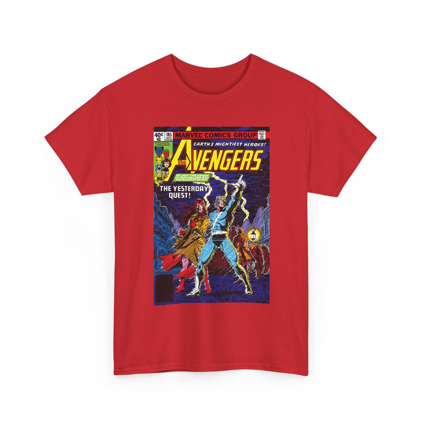 Avengers #185 T-Shirt - George Perez Art - Quicksilver, Scarlet Witch - Marvel Comics