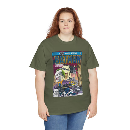 Batman Movie T-Shirt - Jerry Ordway Art - Bruce Wayne & Joker - Gotham City - DC Comics