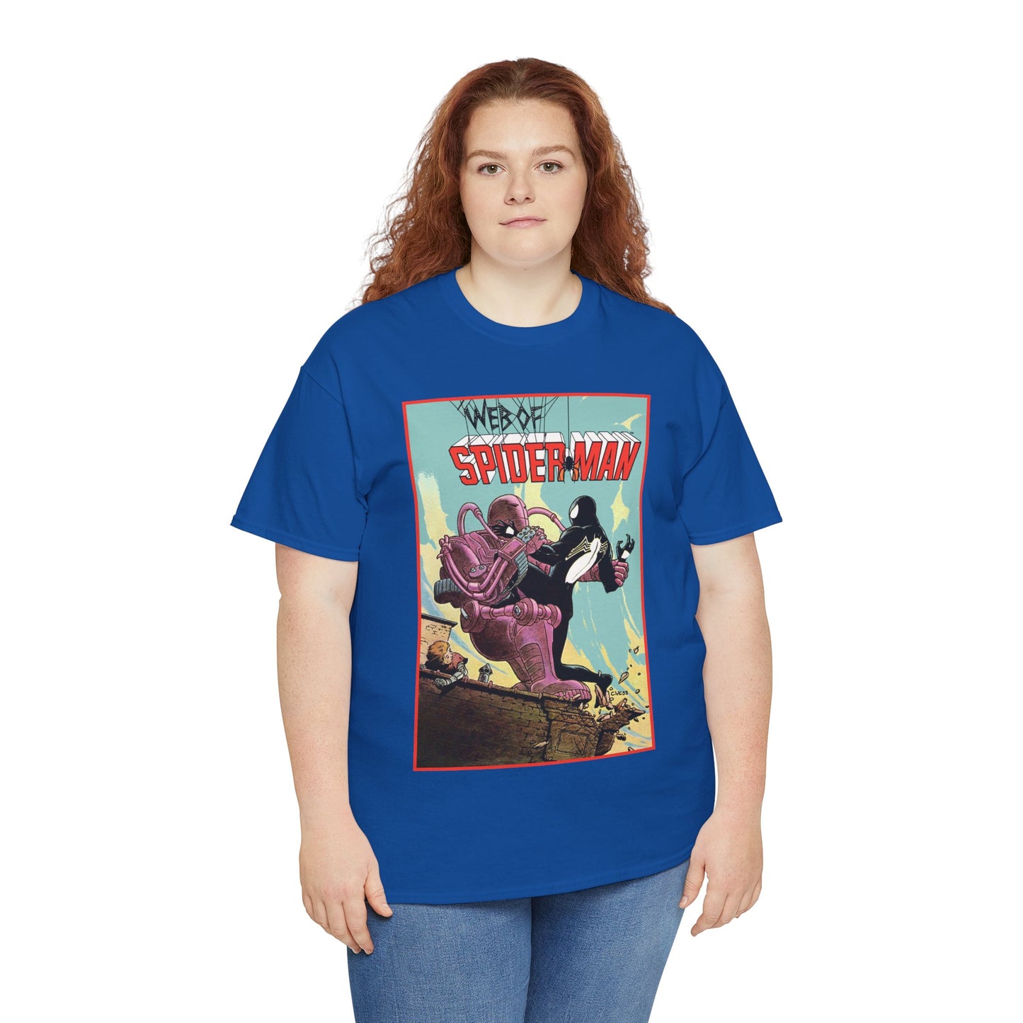 Web of Spider-Man T-Shirt - Charles Vess Art - Peter Parker, Black Symbiote Suit - Webslinger