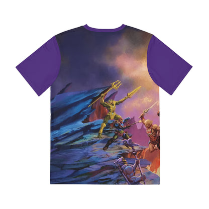 Masters of the Universe Polyester Tee (All-Over Print) - Rudy Obrero Art - He-Man, Skeletor, Castle Greyskull - New 2026 Movie - Mattel