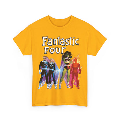 Fantastic Four T-Shirt - John Byrne Art - She-Hulk, Reed Richards, Human Torch, Invisible Woman - Marvel Comics