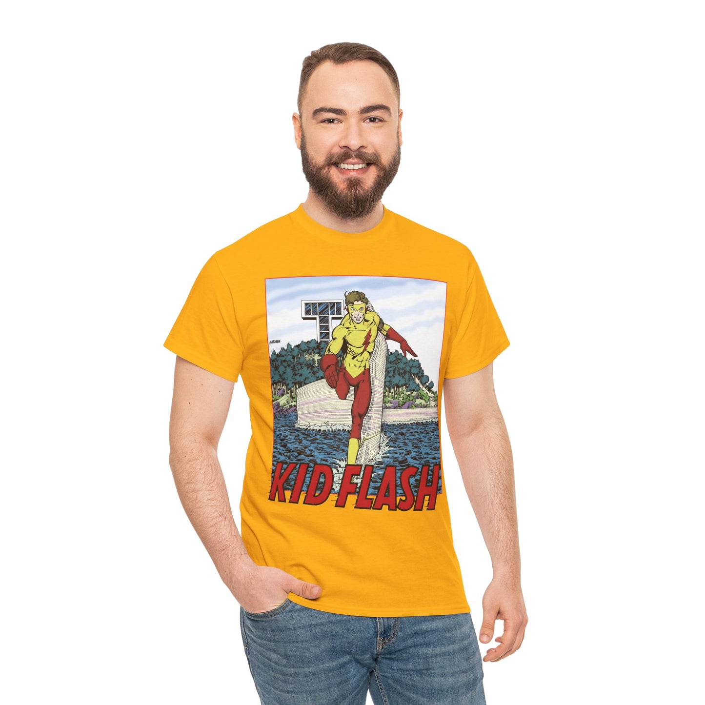Kid Flash T-Shirt - George Perez Art - Wally West - New Teen Titans Member - Titans Tower - Future Flash - DC Comics