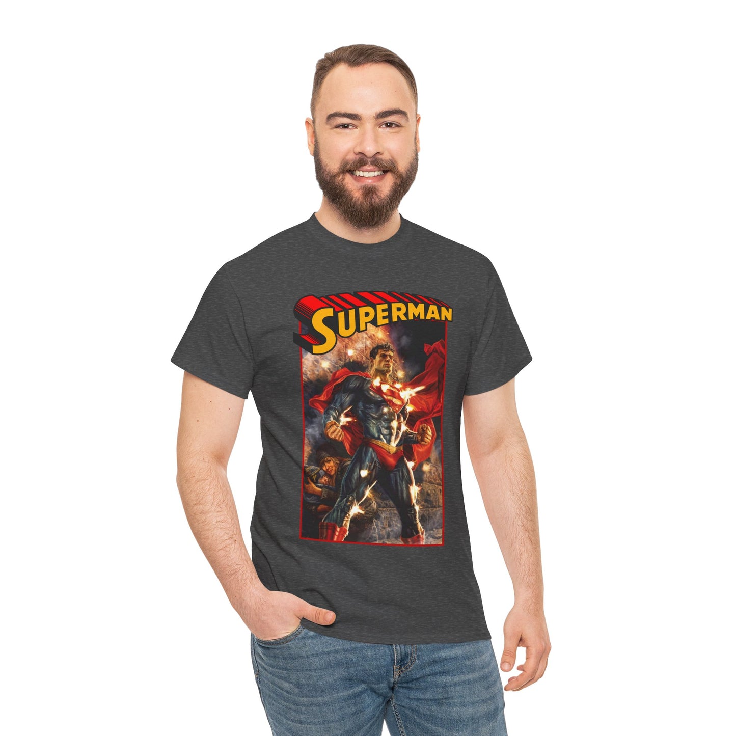 Superman T-Shirt - Lee Bermejo Art - Action Comics Variant Cover - Man of Steel, Metropolis - DC Comics