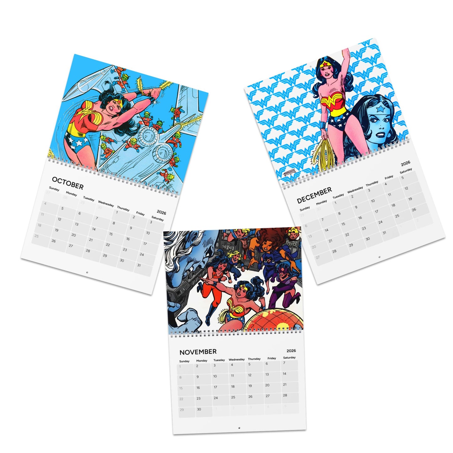 Wonder Woman Calendar (2026) - Bronze Age Art - Pre-Crisis DC Comics - Diana Prince of Paradise Island