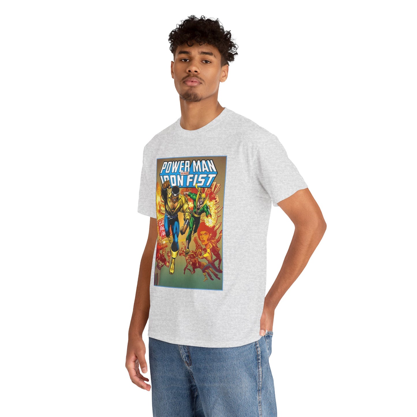 Power Man & Iron Fist T-Shirt - Luke Cage & Danny Rand - Popular Marvel Comics 1970s Series - Heroes for Hire - Great Retro Art