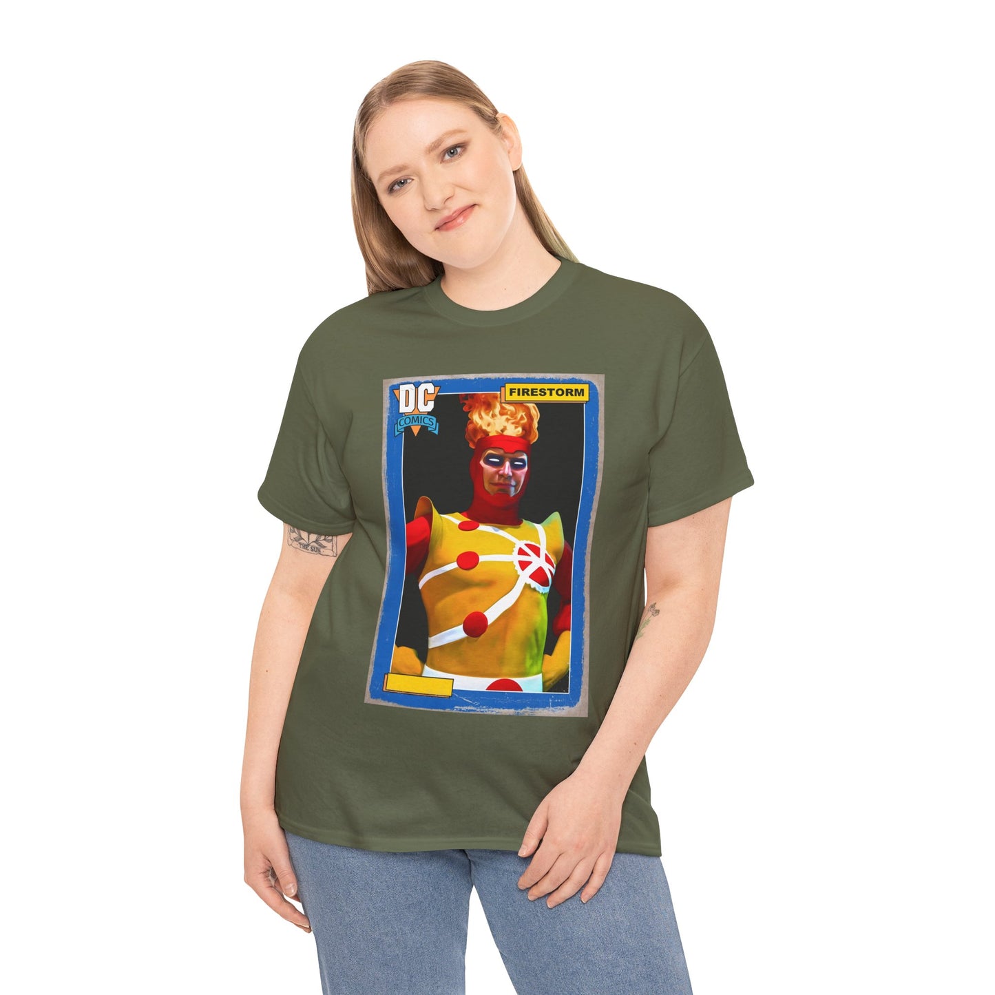 Firestorm T-Shirt - Mark Spears Art - DC Universe Trading Card Homage - Ronnie Raymond - DC Comics