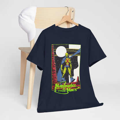 Martian Manhunter T-Shirt - George Perez Art - 1980s Justice League of America (JLA) Postcard Art - DC Comics