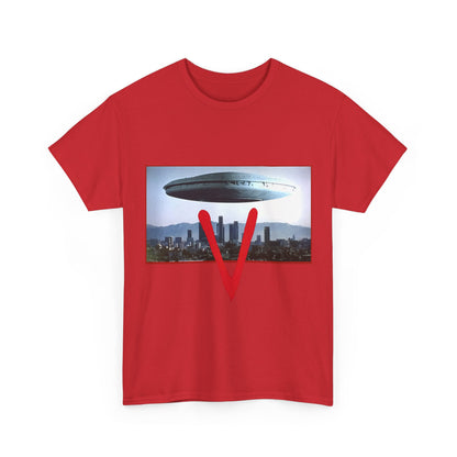 V T-Shirt - The Visitors Mothership - Popular NBC Sci-Fi TV Series from the 1980s