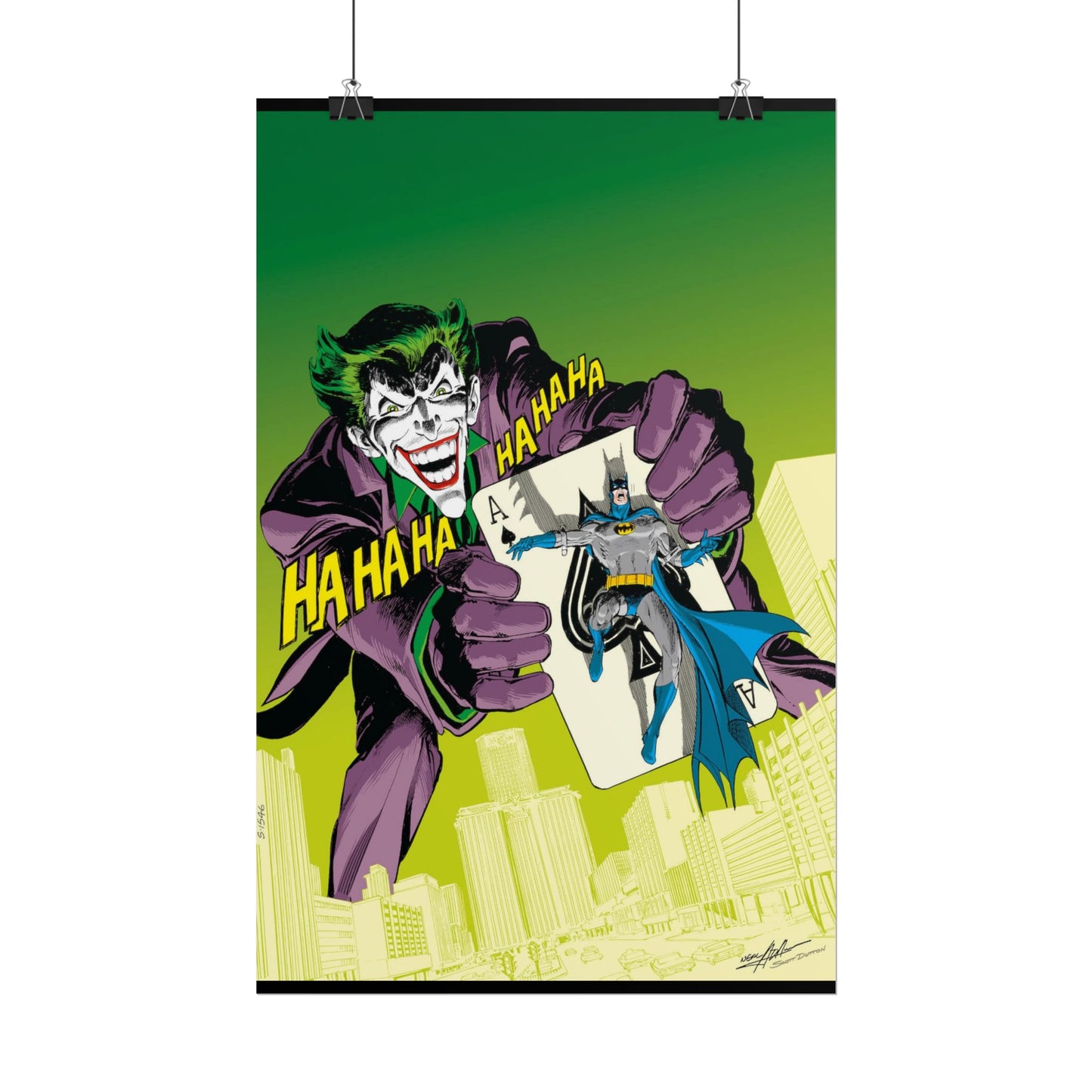 Batman Vs Joker Rolled Poster - Neal Adams Art - Bronze Age Art - DC Comics - Multiple Sizes Up to 24"x36"