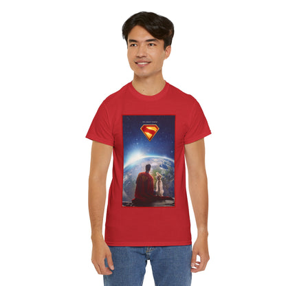 Superman Legacy T-Shirt - 2025 James Gunn Movie Scene - Clark & Krypto On the Moon - David Corenswet - DC Comics - Man of Steel