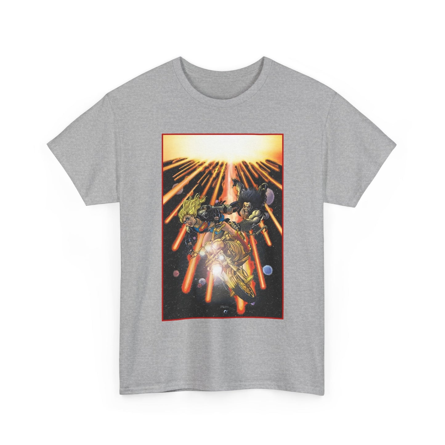 Supergirl & Lobo T-Shirt - George Perez Art - Brave and the Bold #4 Cover Art - 2026 Movie with Milly Alcock and Jason Momoa - DC Comics