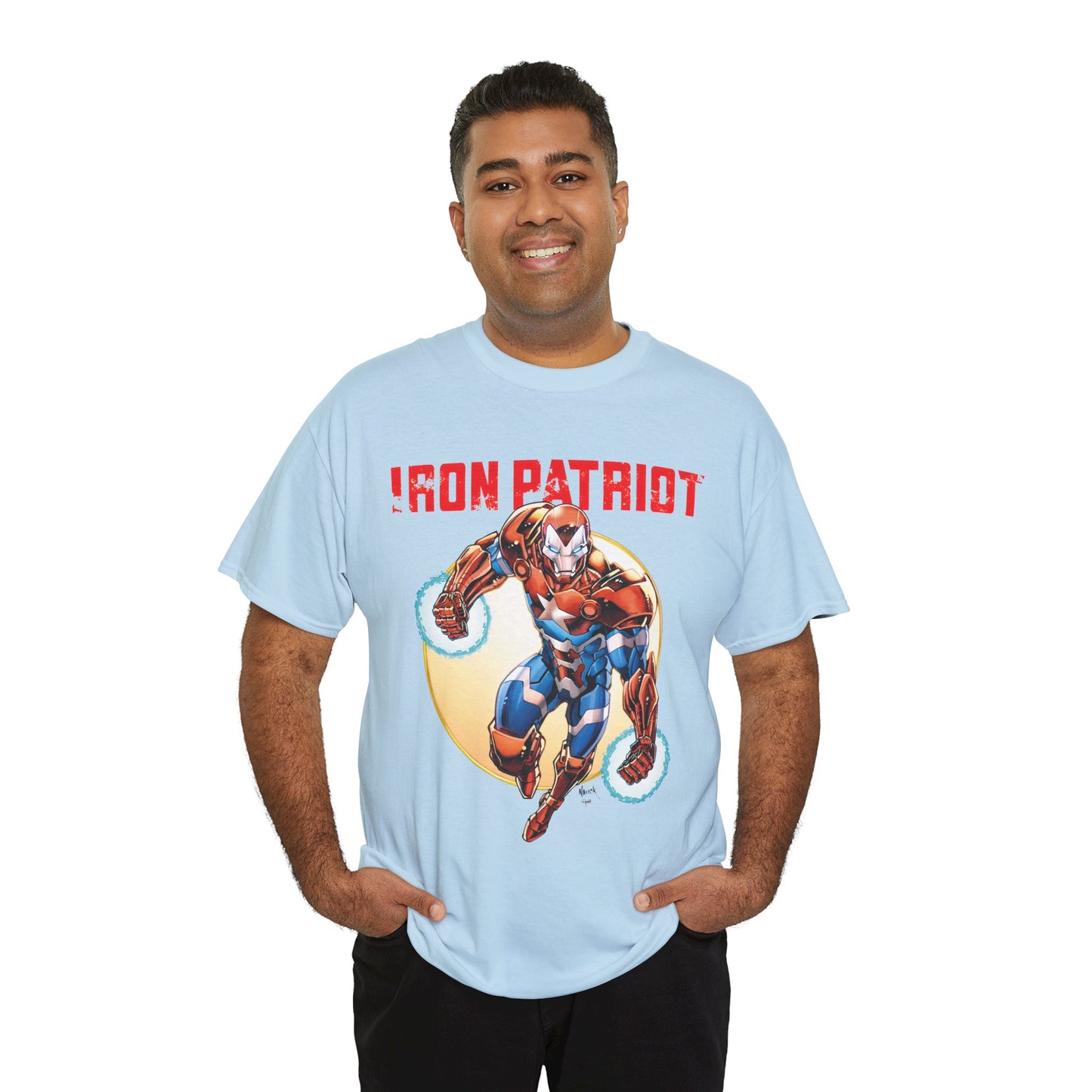Iron Patriot T-Shirt - Todd Nauck Art - Avengers Member - Marvel Comics