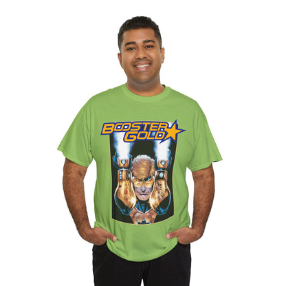 Booster Gold T-Shirt - Dan Jurgens Art - Batman & Robin in His Gauntlets - DC Comics